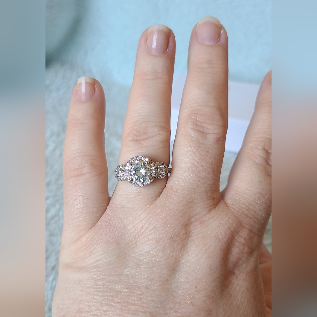 Moissanite In Sterling Ring